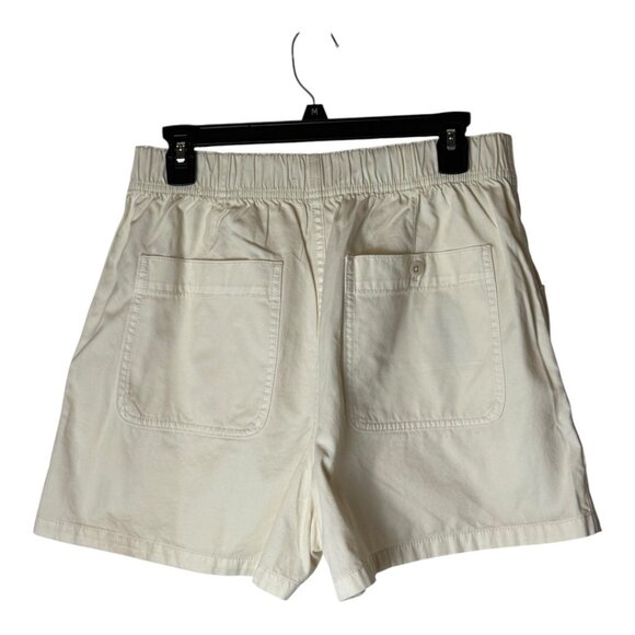 Madewell Shorts Women 28 Beige Vintage Canvas Garment Dyed Pull On Utility NWT - Picture 3 of 11